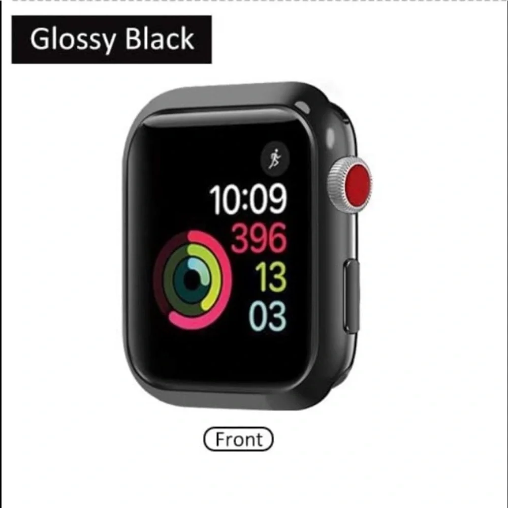 New Black Glossy Apple Watch Bumper Case